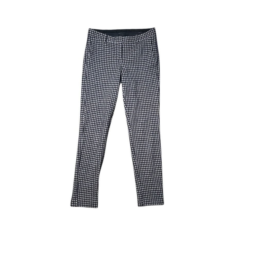 Theory Black and White Checkered Pants